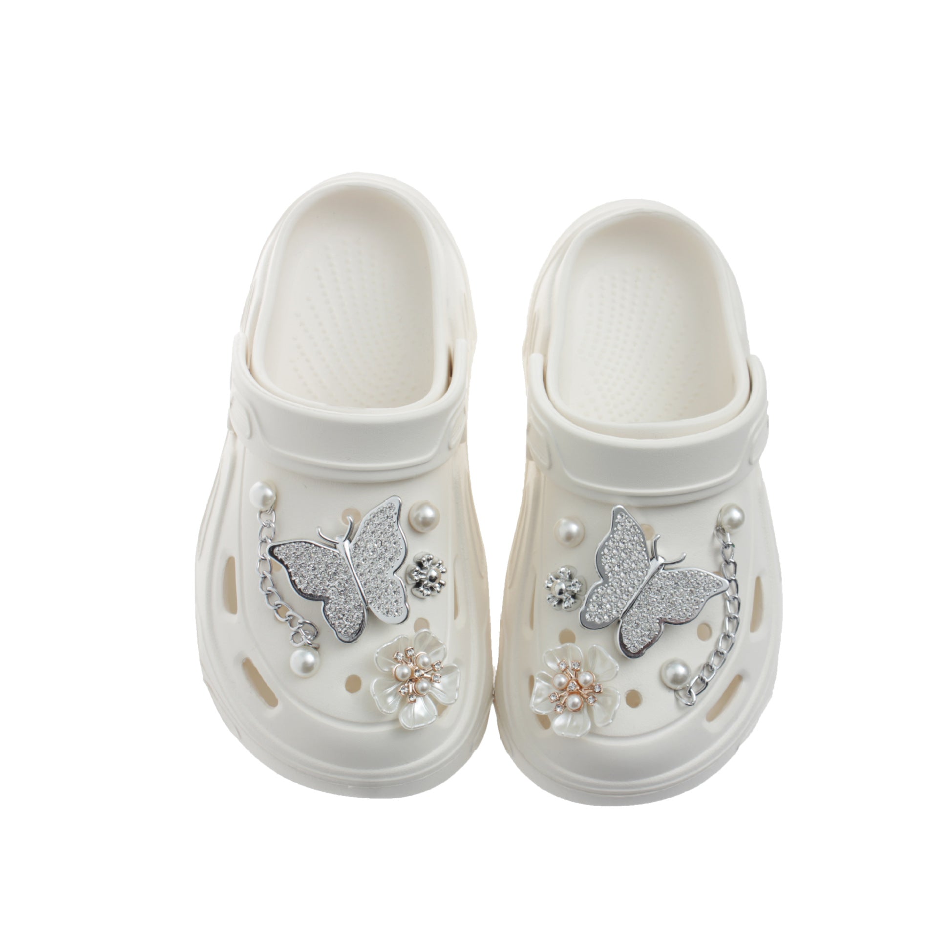 Wholesale   New Summer Hole Shoes Women's  Outer Wearing Thick-soled Height-increasing Sandals for Couple's Beach Baotou Sandals