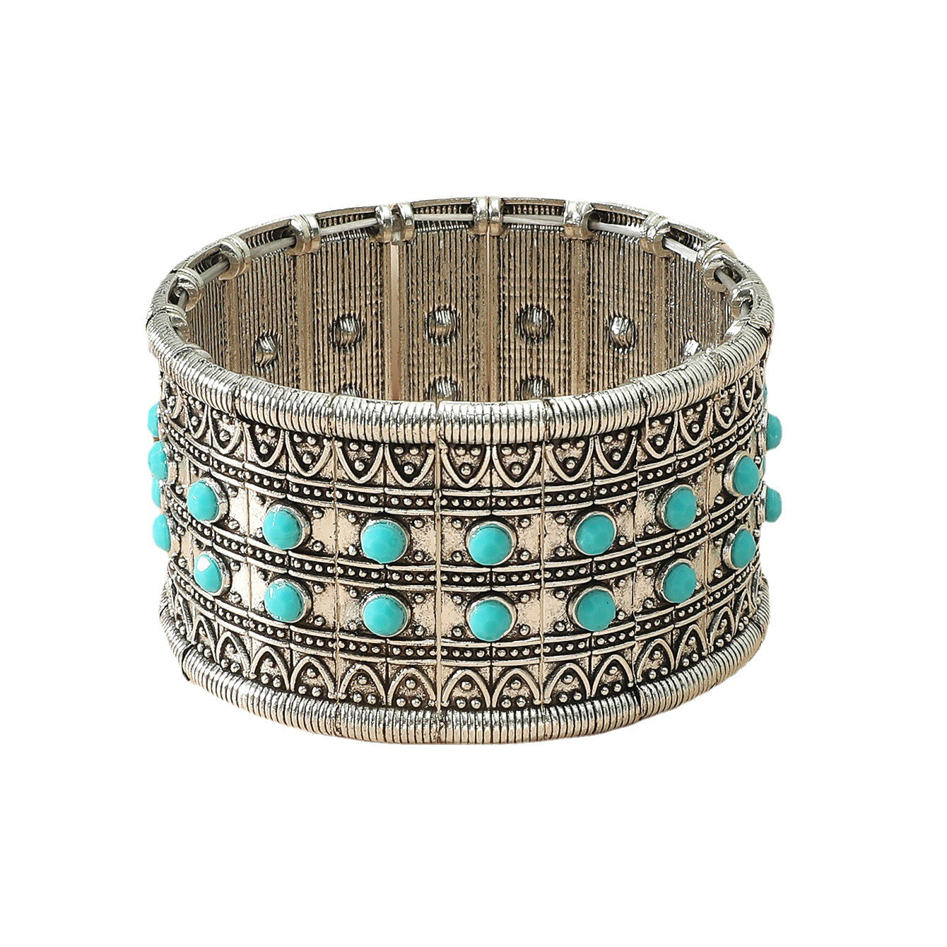 Wholesale Vintage Ethnic Style Handmade Holiday Style Exaggerated Alloy Bracelet