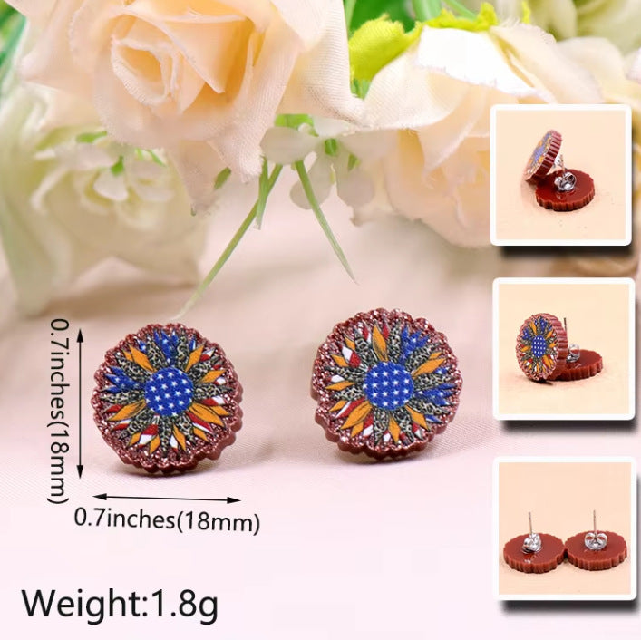 Wholesale Independence Day Stud Earrings