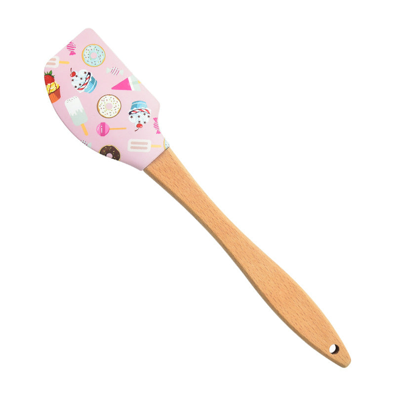 Wholesale Medium Spatula Wooden Handle Baking Tool