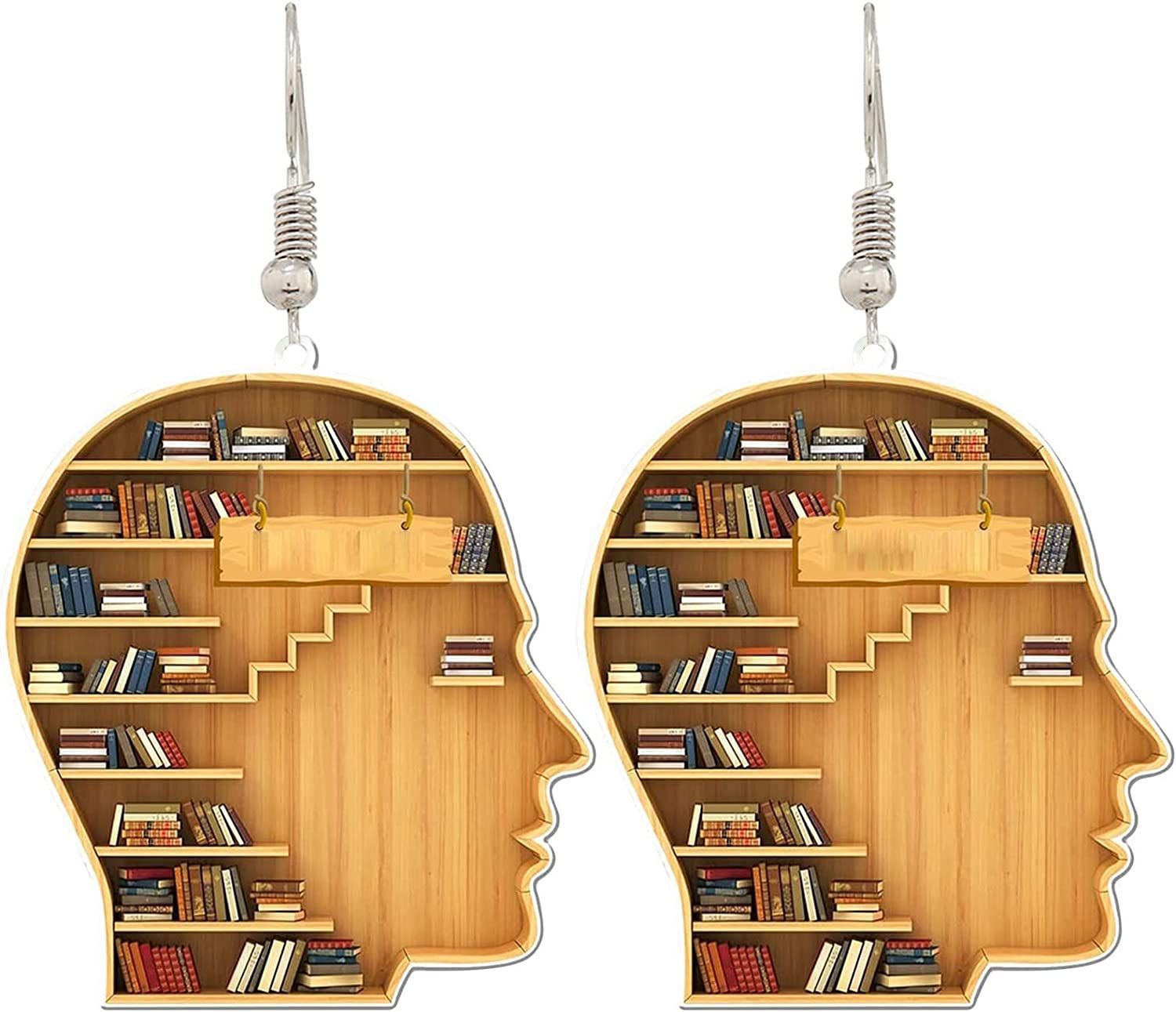 Wholesale Book Lovers Heart Librarian Earring