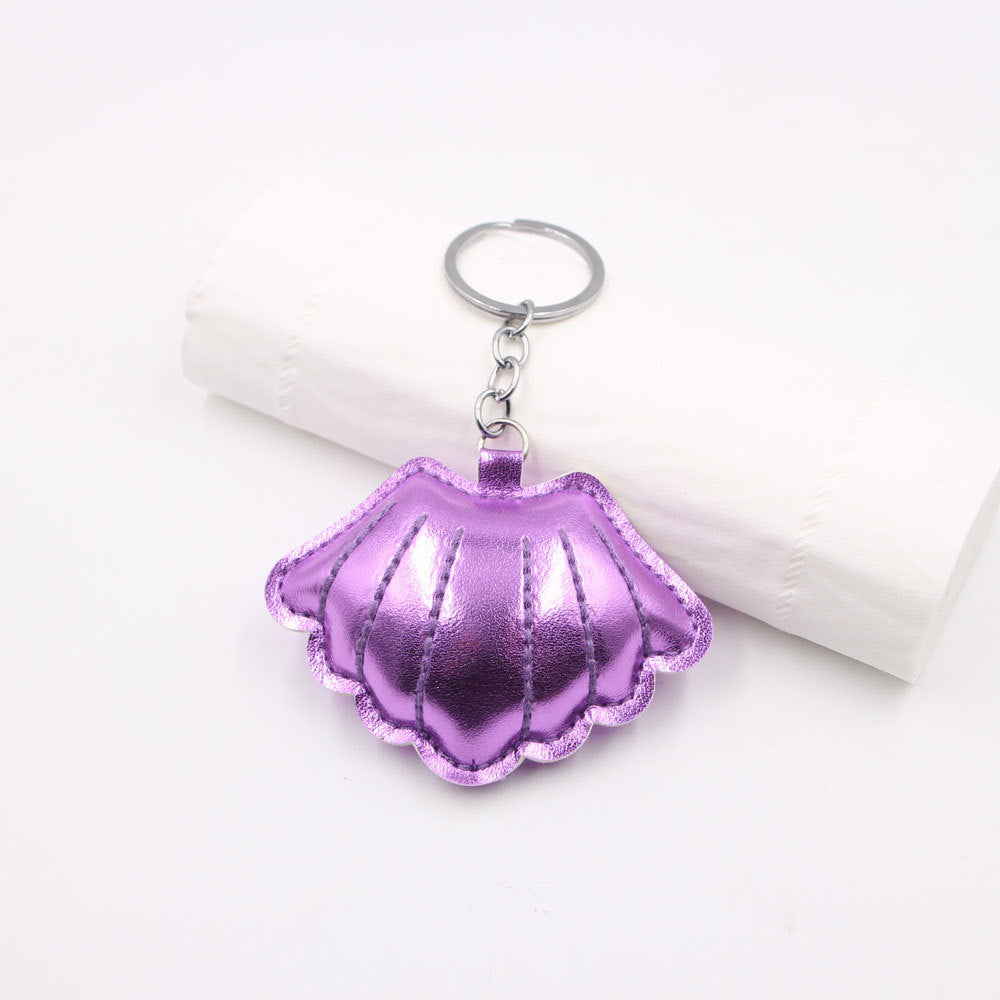 Wholesale Gold Padded Shell Leather Bag Charm Keychain For Car Key Purse Lanyard Fashion Accessory
