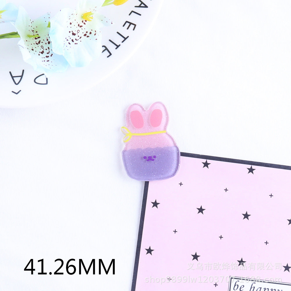 Wholesale Random 50pcs/pack  Cartoon Summer Acrylic Flatback