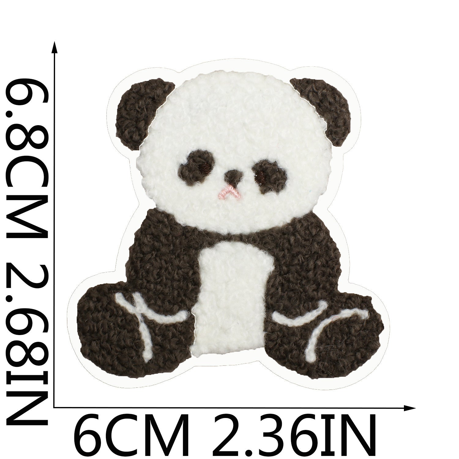 Wholesale Cute Panda Embroidery Patch For Clothing And Bag Decoration DIY Craft Supply Trendy Fashion Accessory For Resale