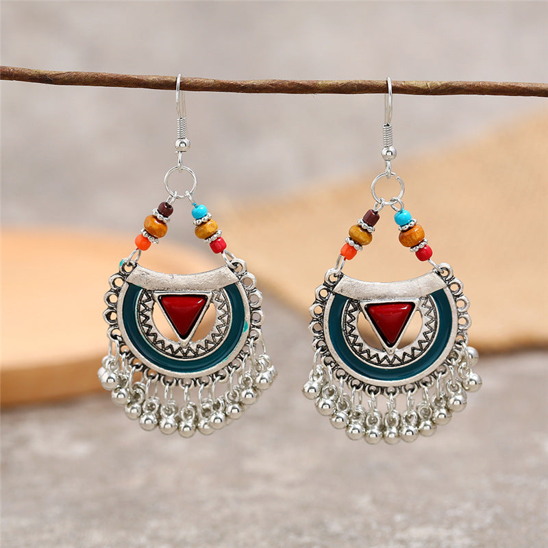Wholesale Painted Tassels Alloy Earrings