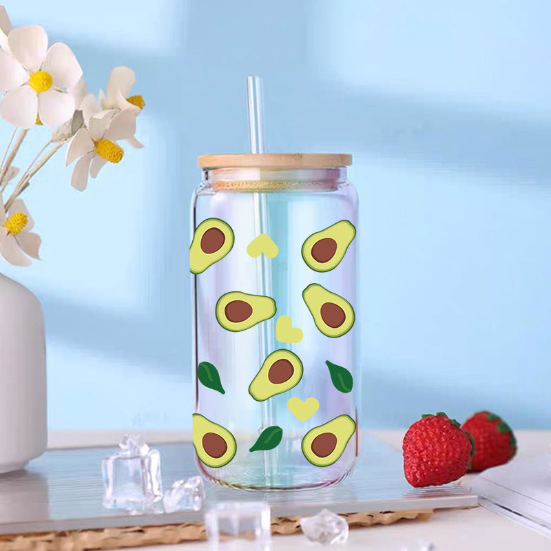 Wholesale Strawberry Cherry Fruit Series 16oz Cup UV DTF Wraps