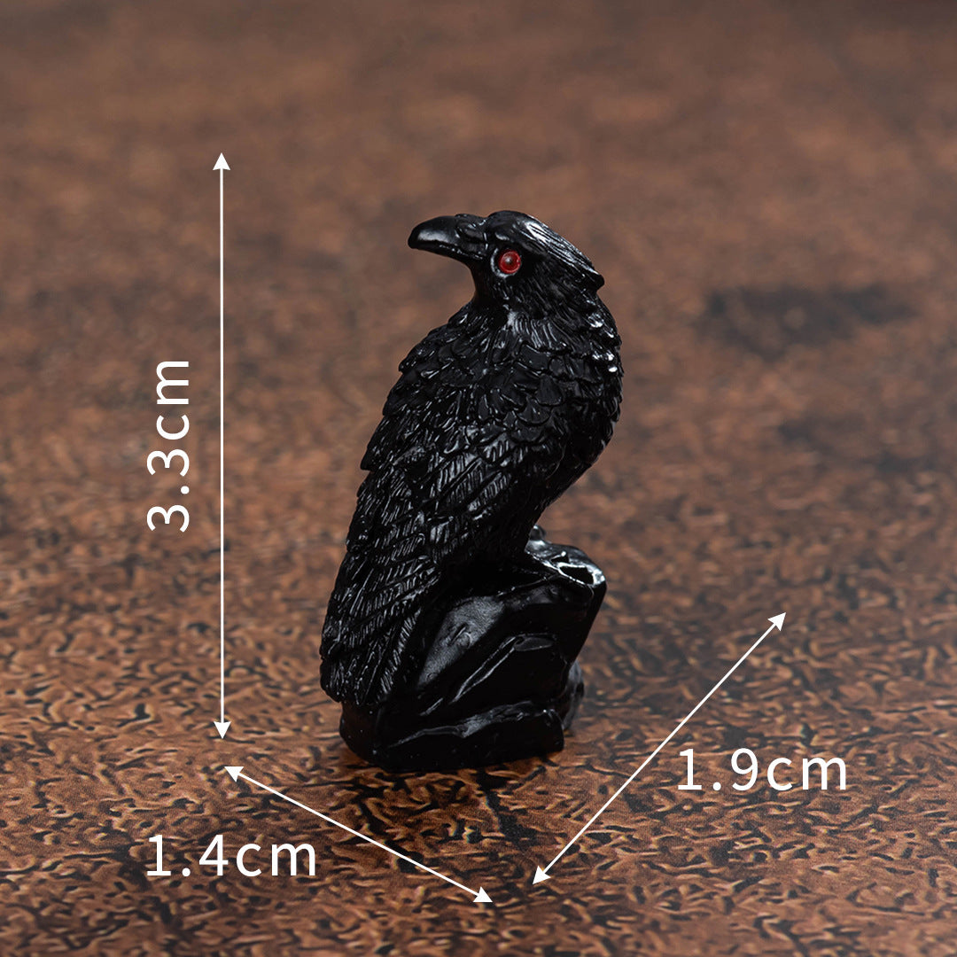 Wholesale  Resin Skeleton Crow Figurine Spooky Gothic Home Decor Accent Gift For Party