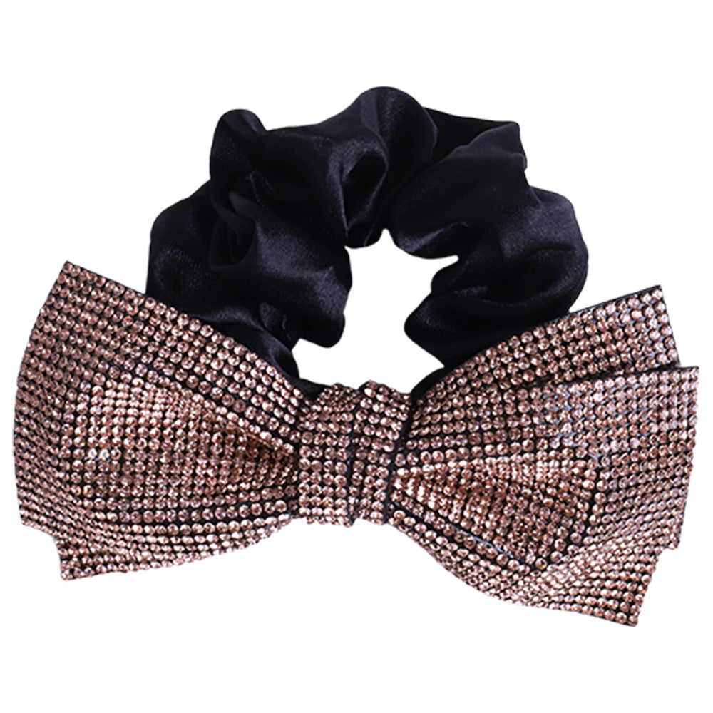 Wholesale full diamond bow large intestine hair ring popular hair accessories