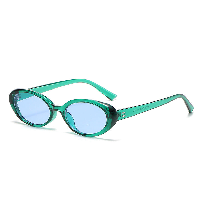 Wholesale PC Retro Oval UV Resistant Sunglasses