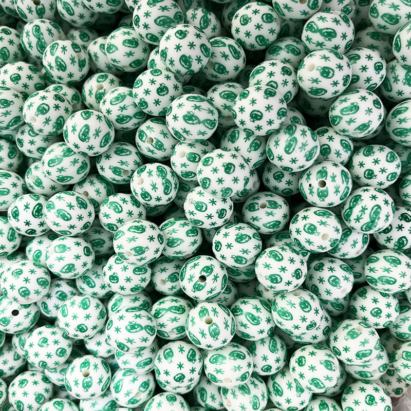 Wholesale 50pcs DIY Halloween Baby Soothing Teething Holiday Series Silicone Beads