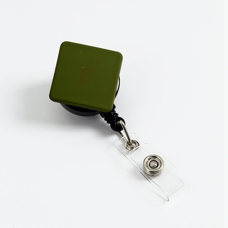 Wholesale Acrylic Geometric Square Easy Pull Buckle Retractable Buckle Keychains