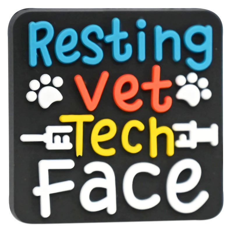 Wholesale Random 100pcs Creative phrases beaded English slogan rubber beads