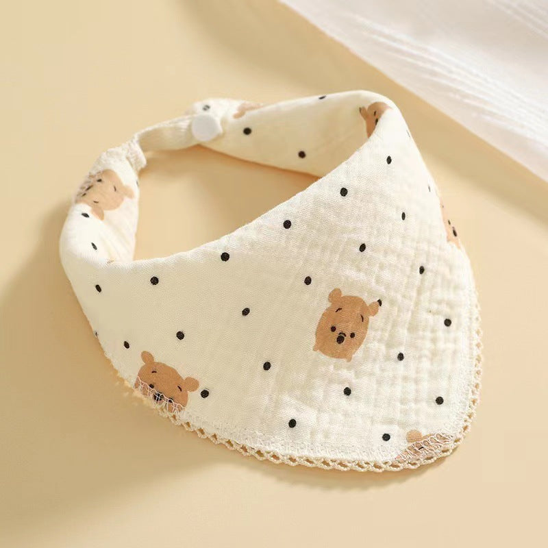 Wholesale Baby Bib Cotton Triangle Towel Newborn Anti-spitting Milk Water Bib Children Scarf Saliva
