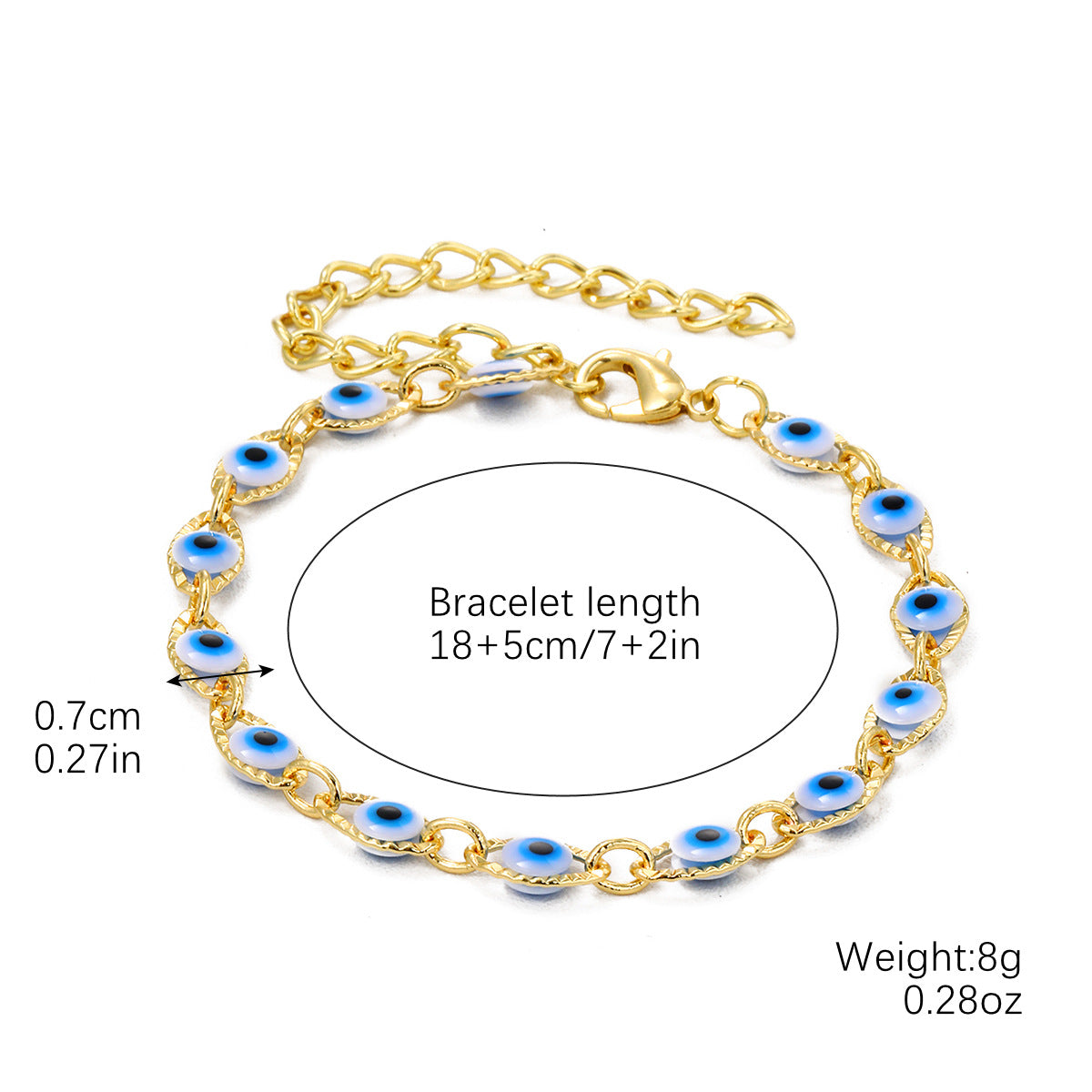 Wholesale  Adjustable Pull  Demon Eye Alloy Bracelet