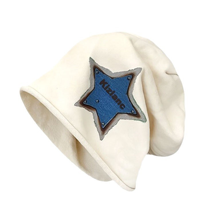 Wholesale Wasteland Style Star Print Pattern Rivet Distressed Pile Hat