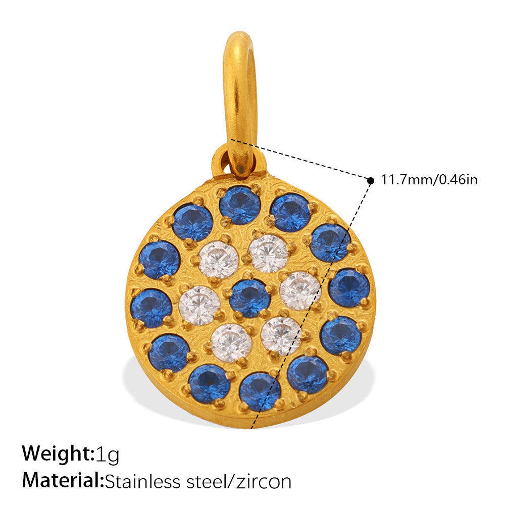 Wholesale Stainless Steel Zircon Sunflower Teardrop Pendant