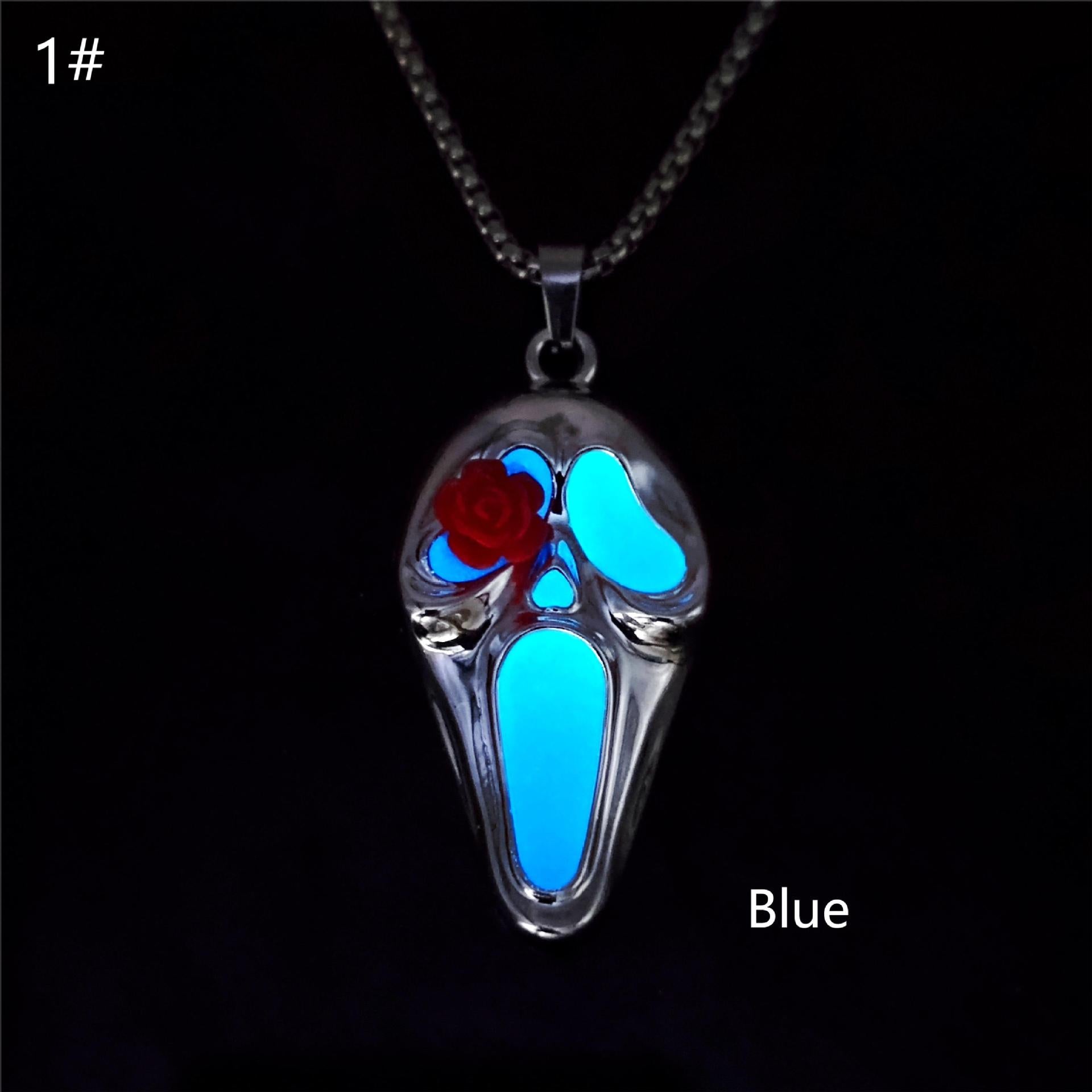 Wholesale  Personality  Skull Pendant Single Eyesed  Mask Necklace