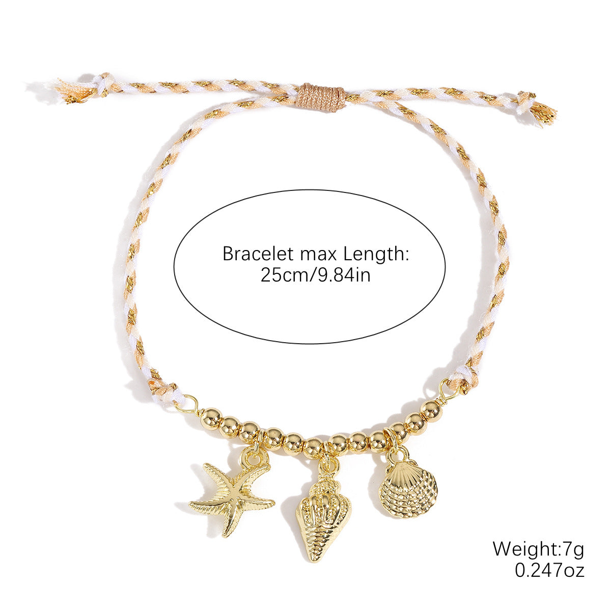 Wholesale Braided Colored Rope Necklace Pearl Shell Starfish Ceramic Fish Pendant Bohemian Necklace