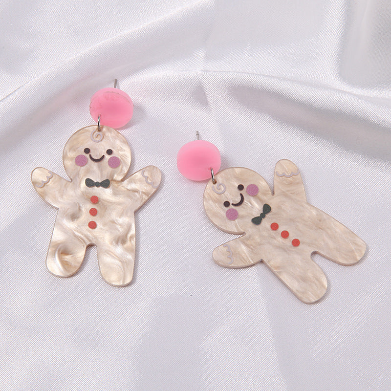 Wholesale Diamond Bell Snowflake Christmas Tree Earrings