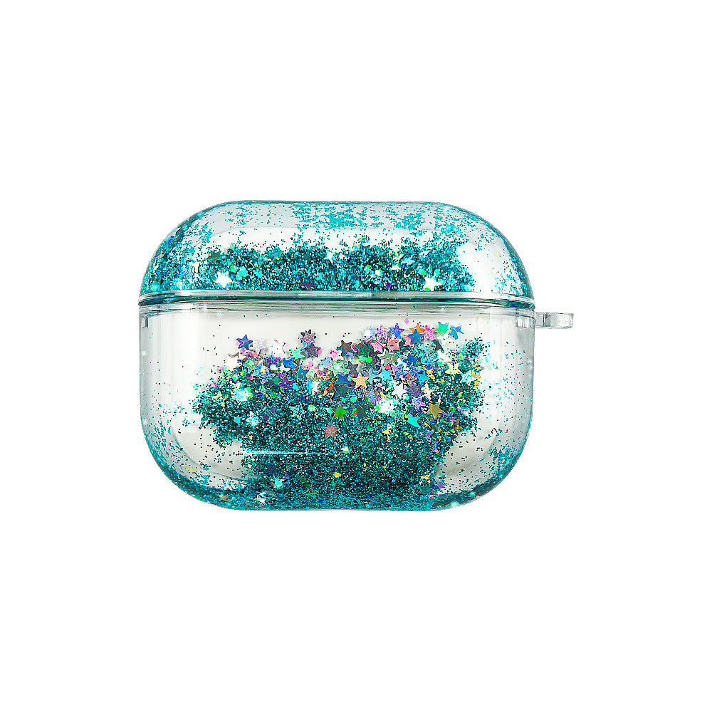 Wholesale Plastic Liquid Quicksand Earphone Case