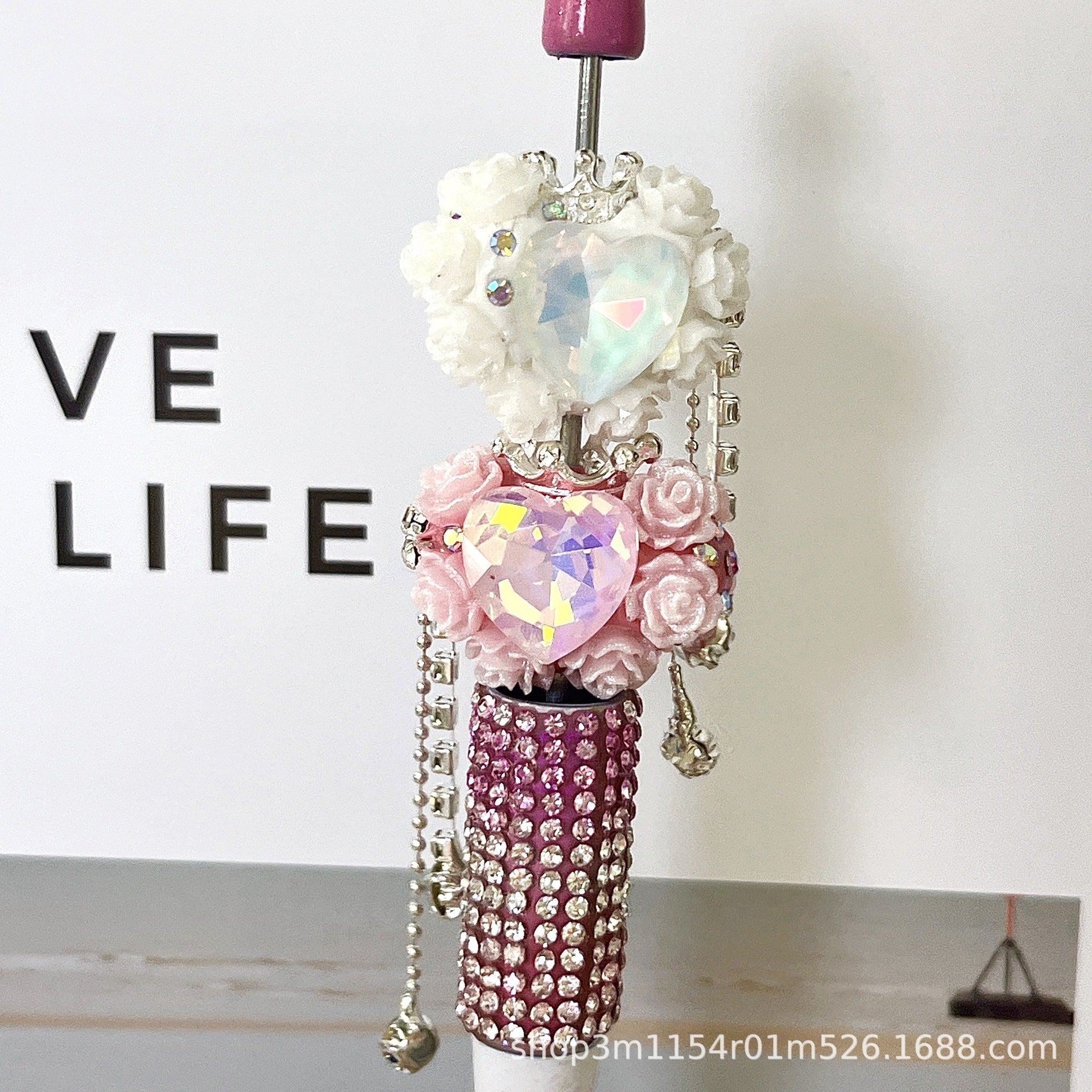 Wholesale  10pcs Colorful Love Flower Crown Diamond Ball Beads