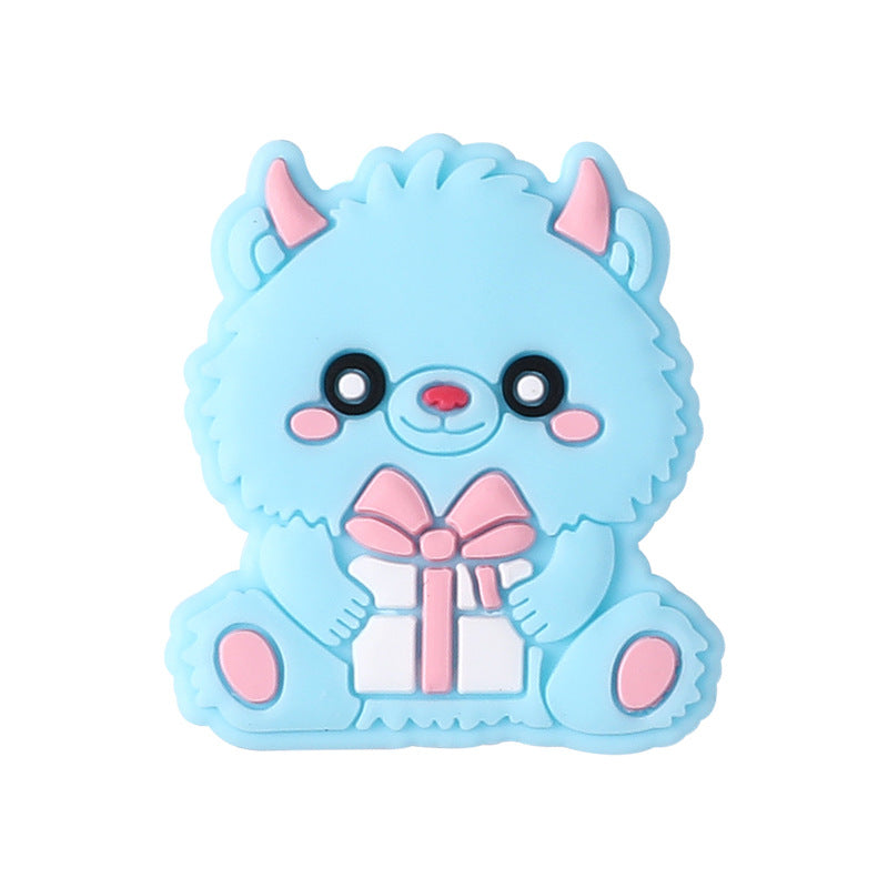 Wholesale 20pcs  Cute Monster Silicone Beads Focal Beads