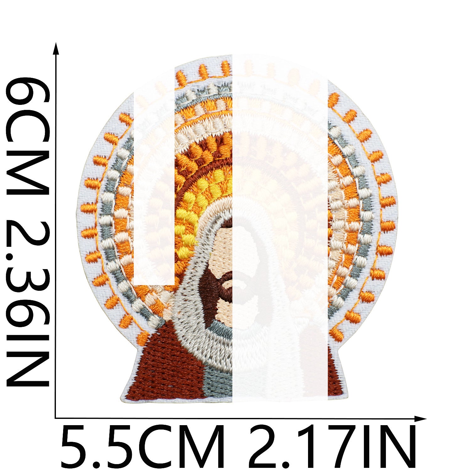 Wholesale Trendy Embroidered Iron On Patch Art Portrait DIY Decorative Clothing Accessory Craft Supply