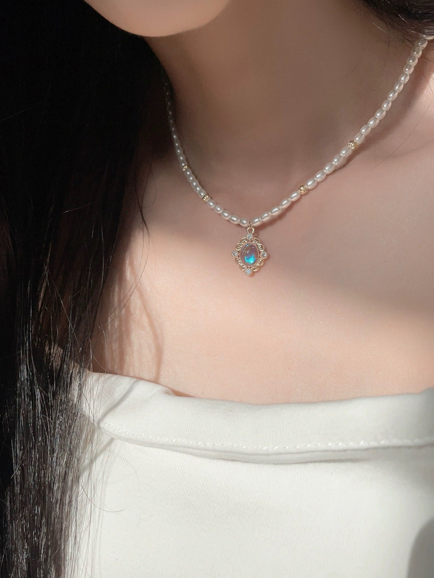 Wholesale Alloy Light Luxury Retro Forest Flower Clavicle Necklace