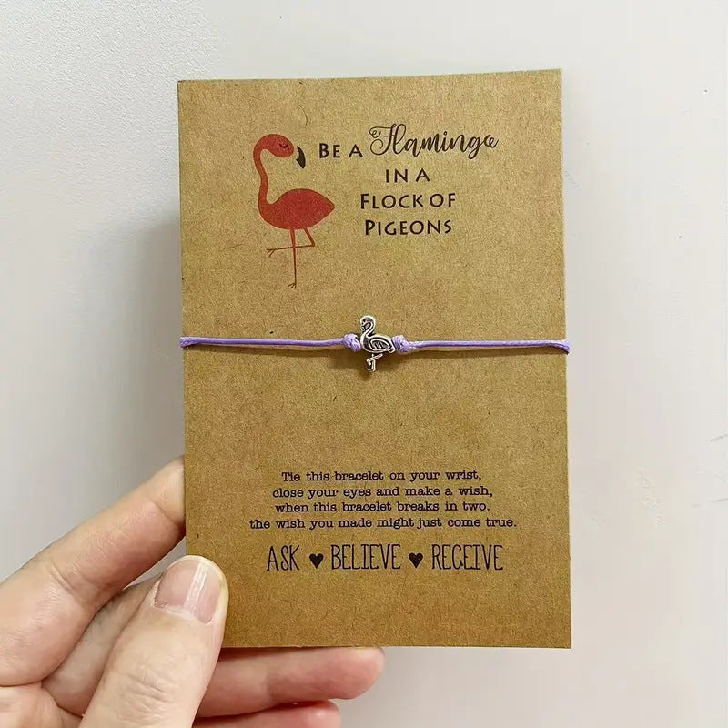 Wholesale Animal alloy pendant with adjustable hand woven bracelet