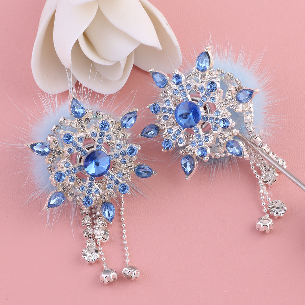 Wholesale Snowflake Spinning Hairy Ball Diamond Ball Crystal Beads