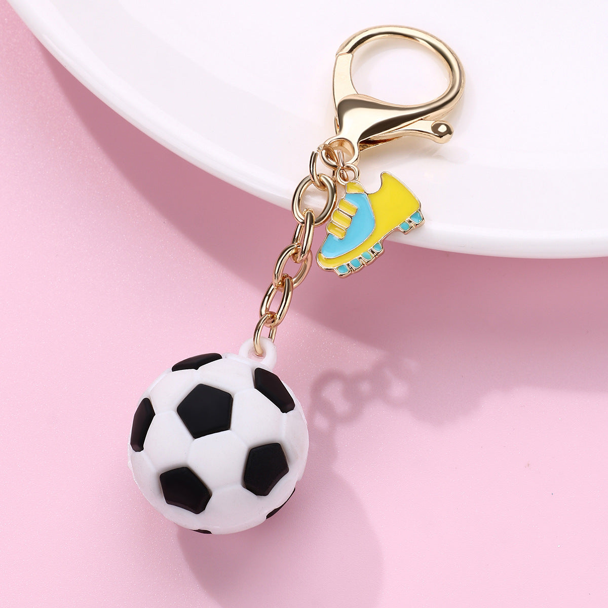 Wholesale 2pcs soft rubber ball pendant World Cup football baseball key chain
