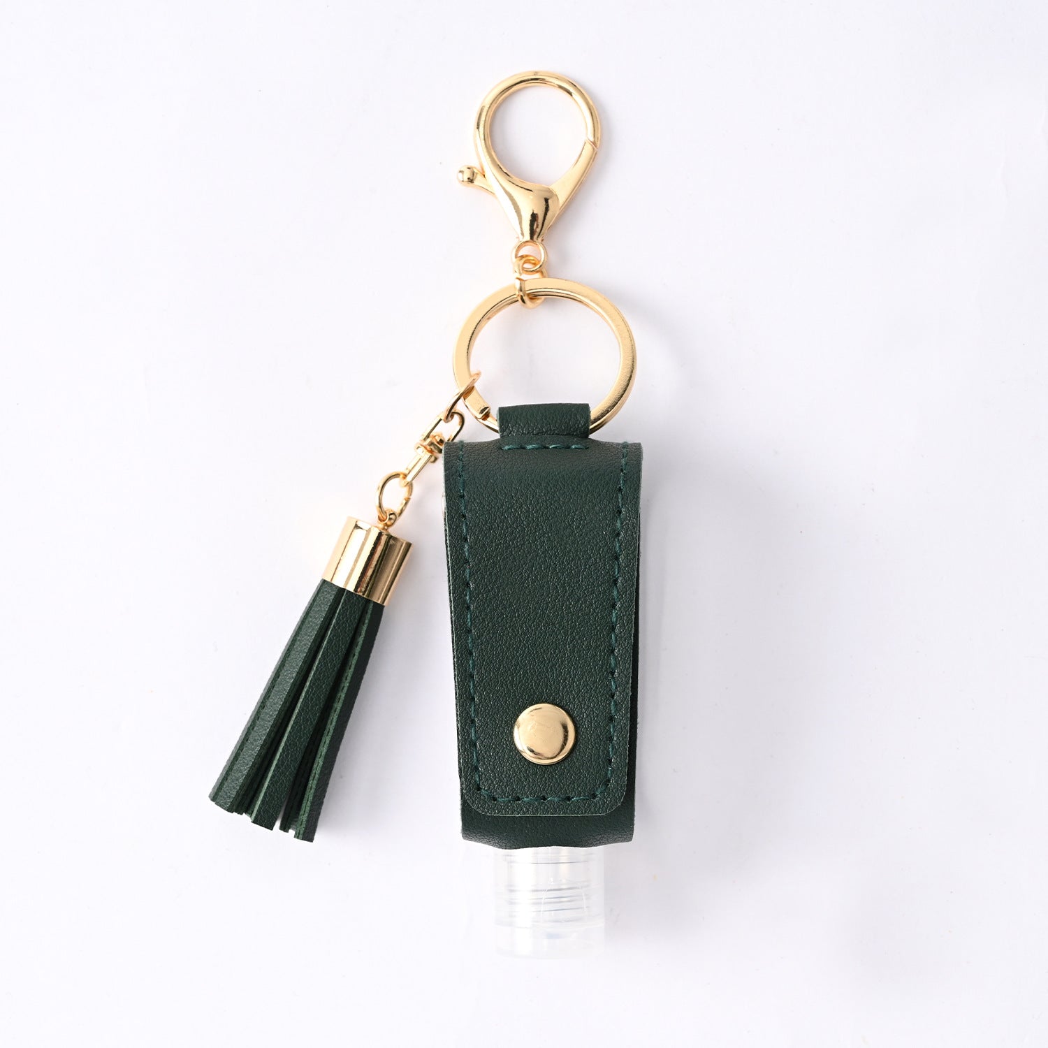 Wholesale Tassel Hand Sanitizer Leather Case  Portable Disinfectant PU Leather Case  Keychains