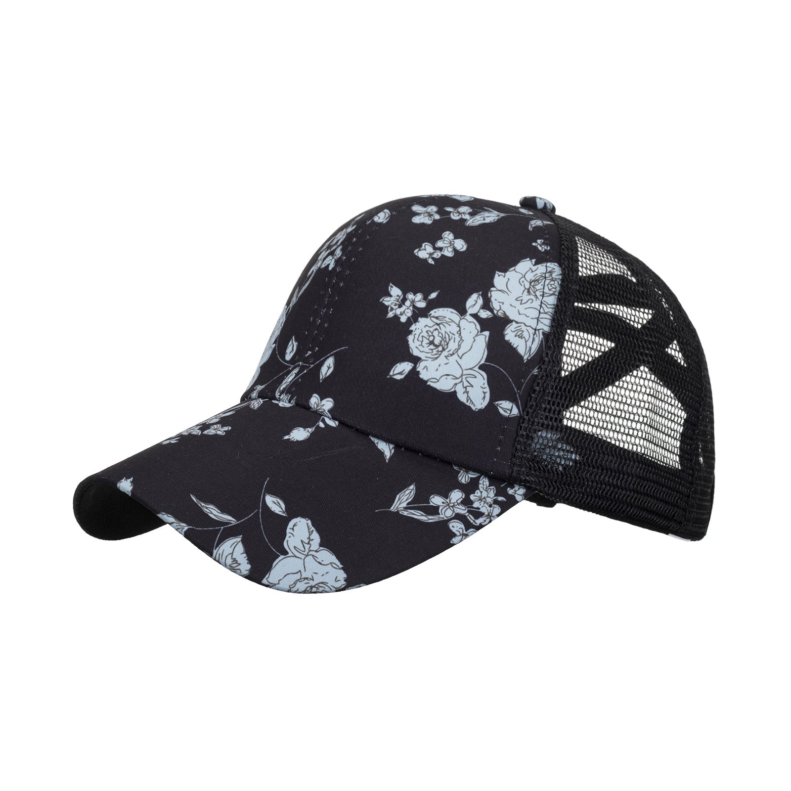 Wholesale Black printed cross baseball cap