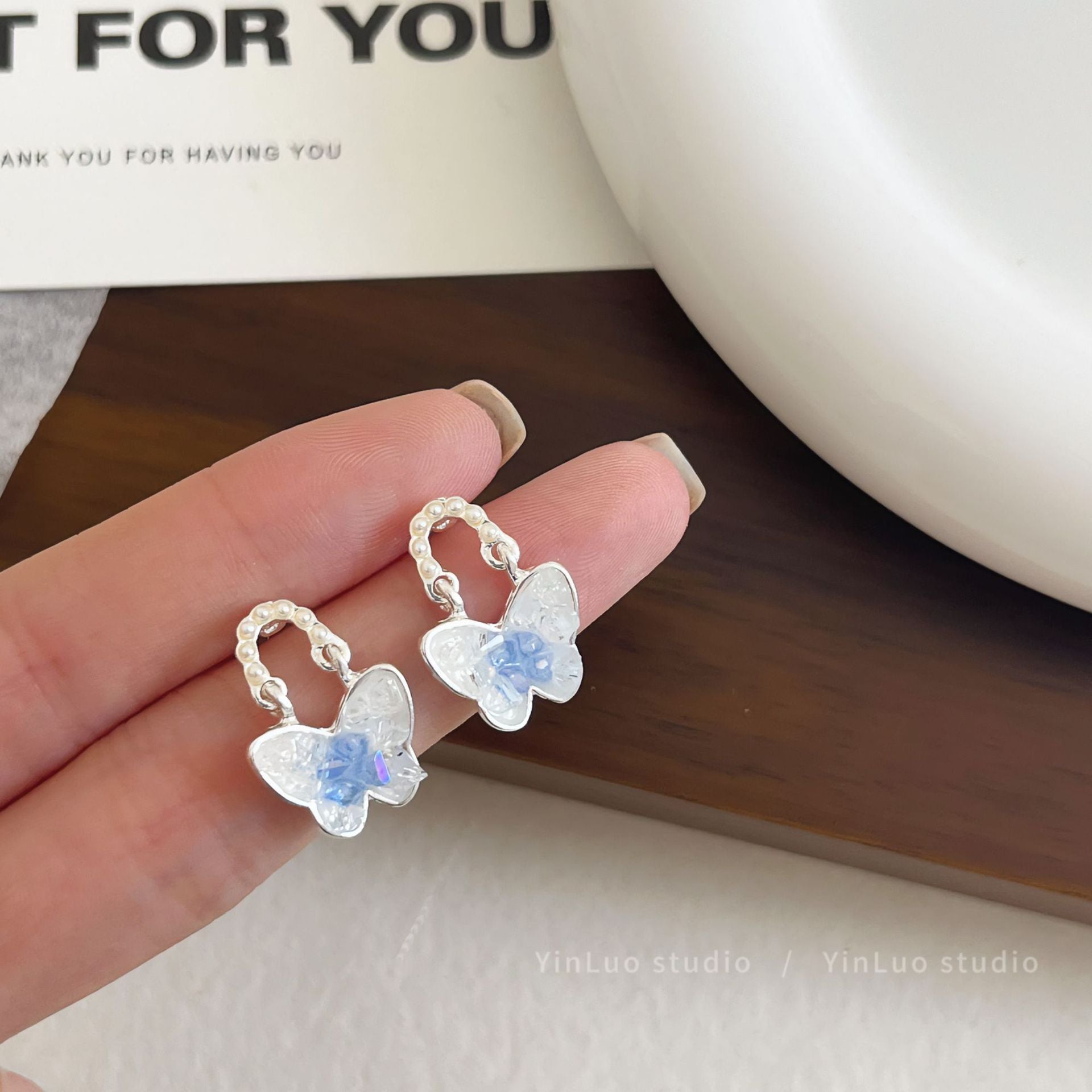 Wholesale 925 Silver Needle Ice Crystal Diamond Stud Earrings