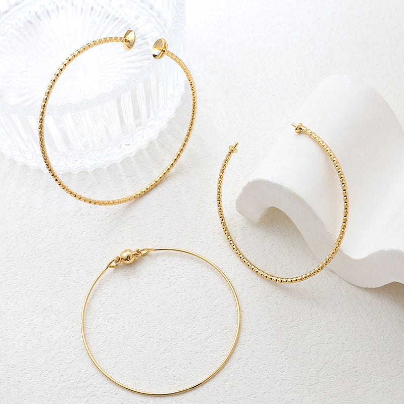 Wholesale Gold-plated Copper DIY Baroque Bracelet Accessory