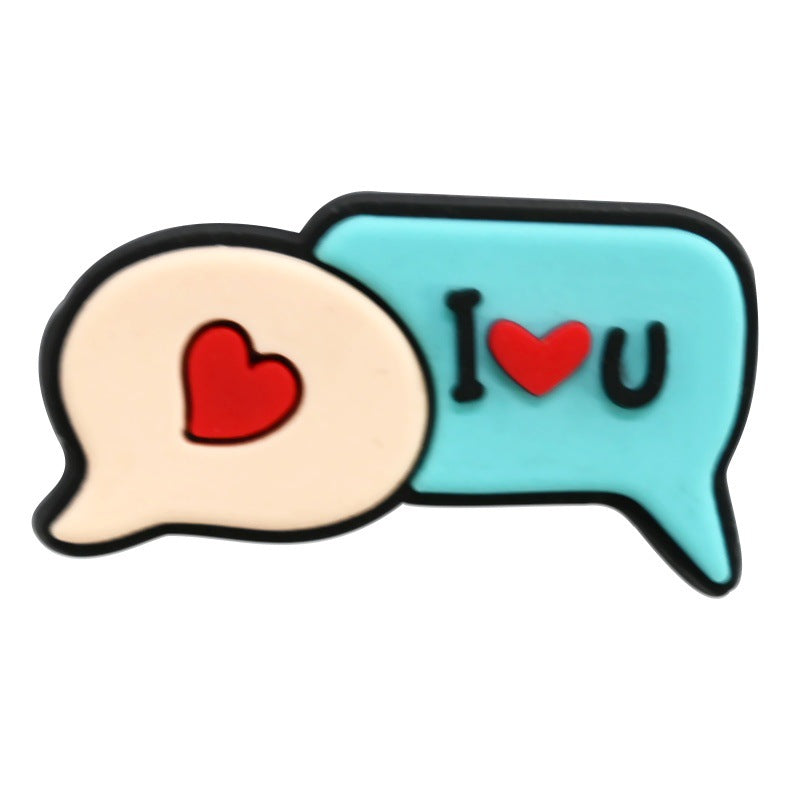 Wholesale Random 100pcs Valentine' s Day Series Blue Cartoon Croc Charms