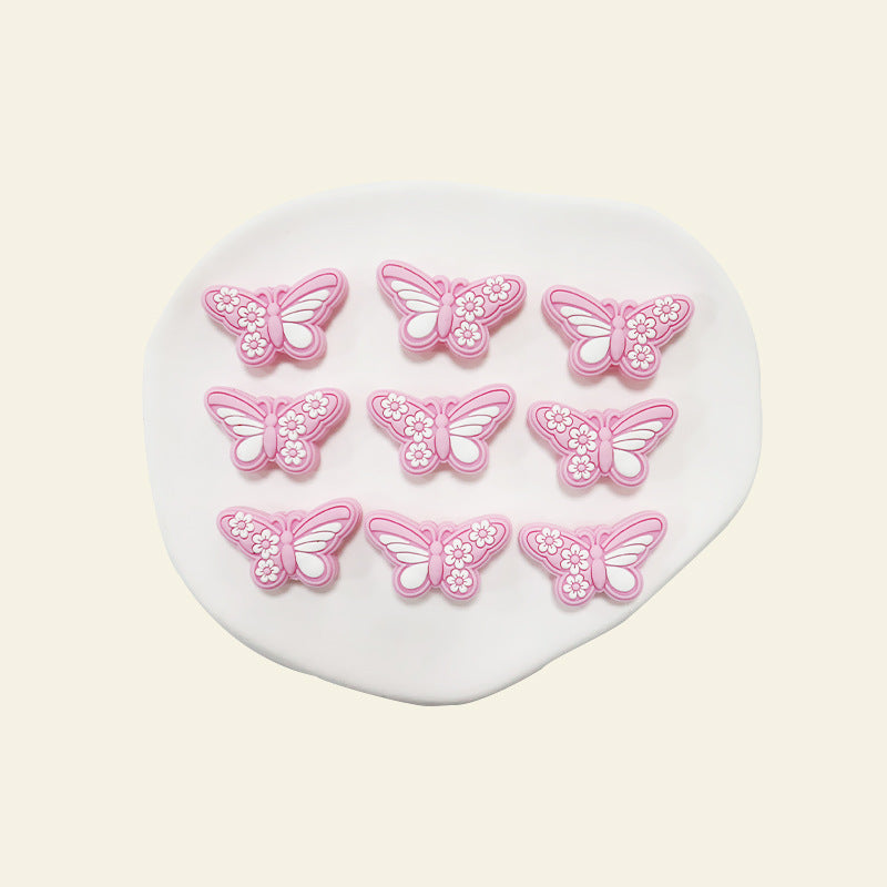 Wholesale 10PCS Cartoon Butterfly Silicone Beads