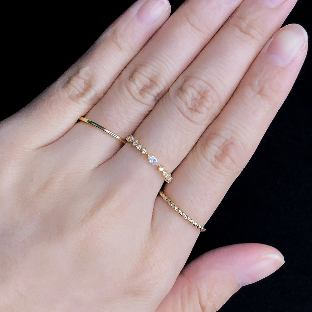 Anillo de oro de plata esterlina al por mayor