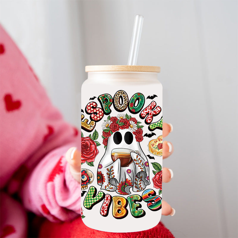 Wholesale Love Coffee Beverage Series  16oz Cup UV DTF Wraps