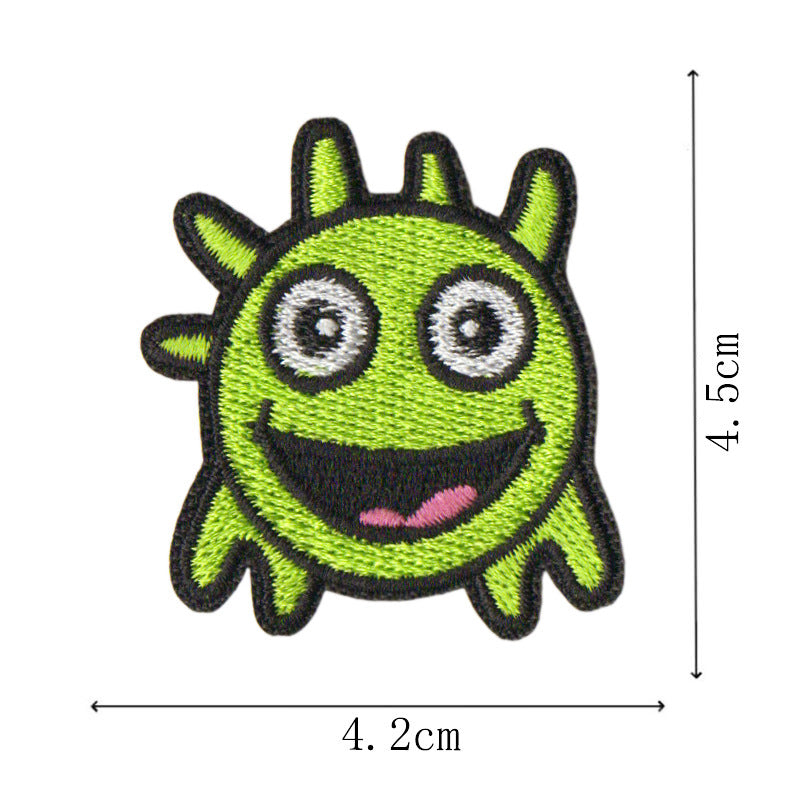 Wholesale 9 Piece Monster Graffiti Embroidered Patches For DIY Clothing Bags Iron On Decorative Fashion Gift