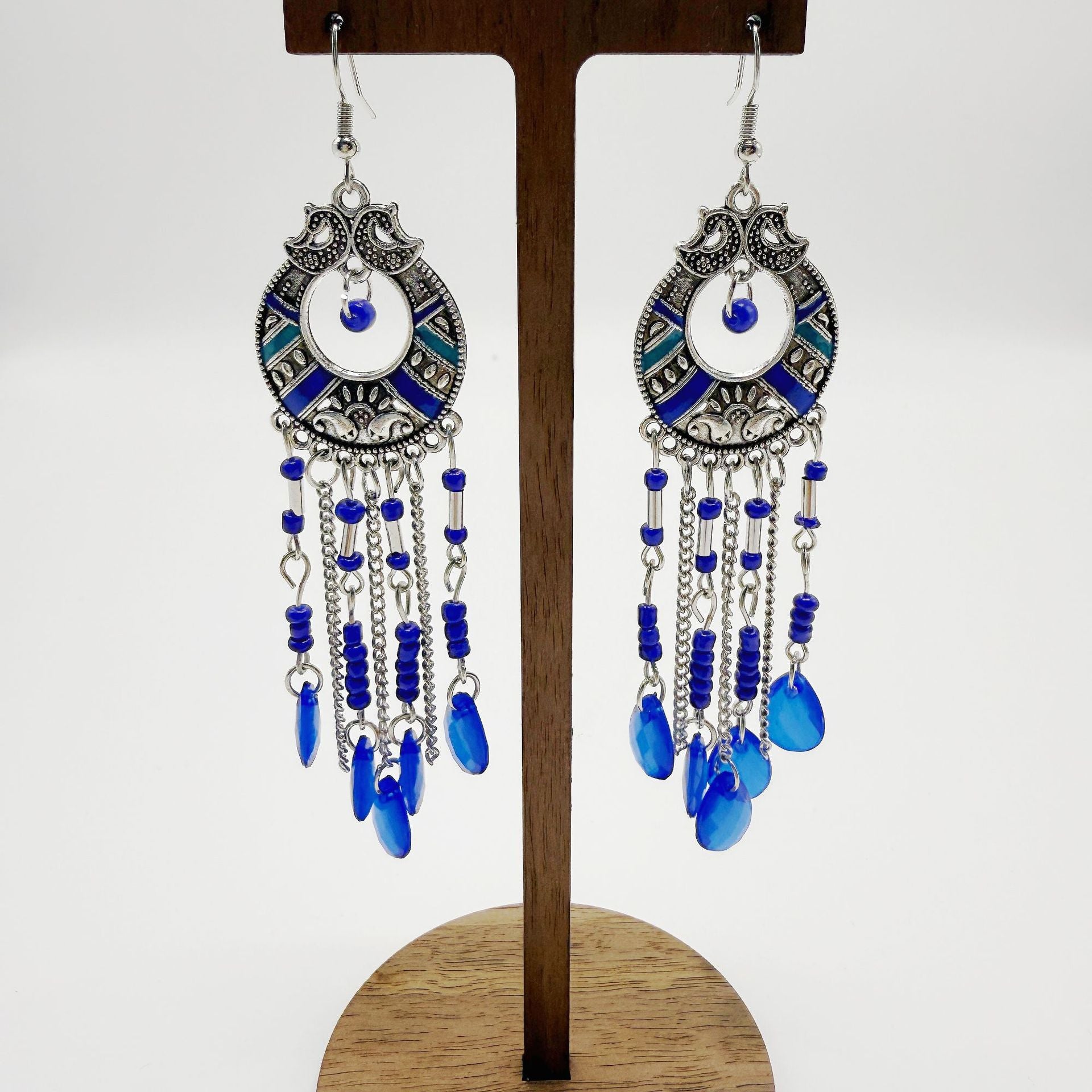 Wholesale Long tassel Bohemian earrings