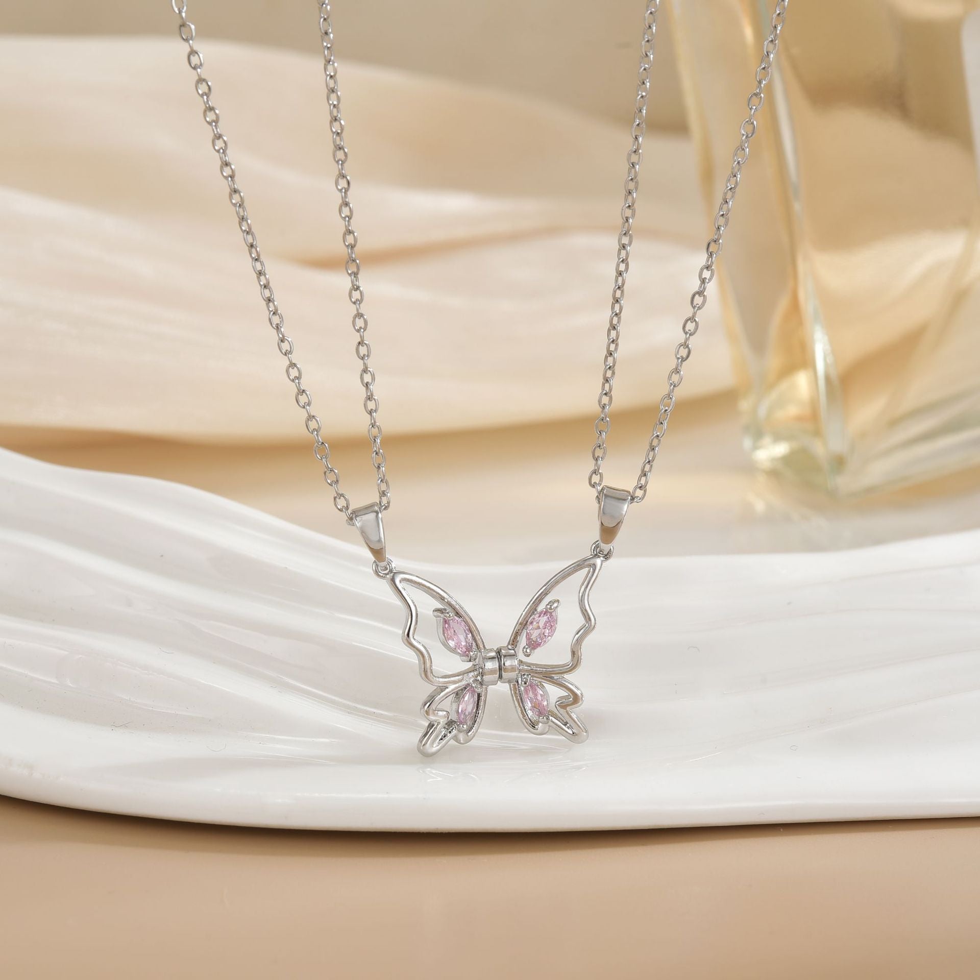Wholesale Magnetic Sun Moon Titanium Steel Necklace