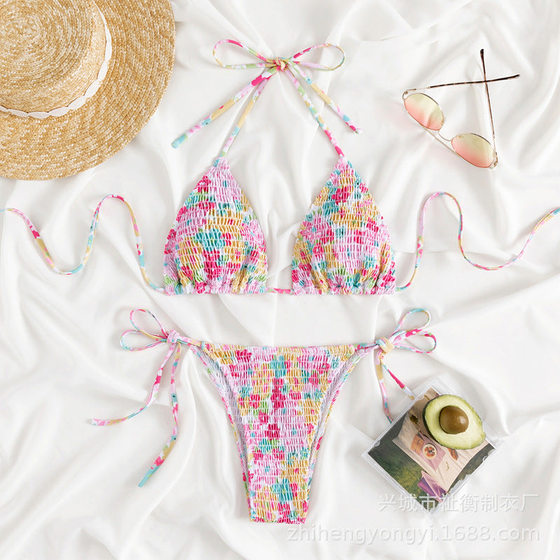 Wholesale Two-piece printed swimsuit