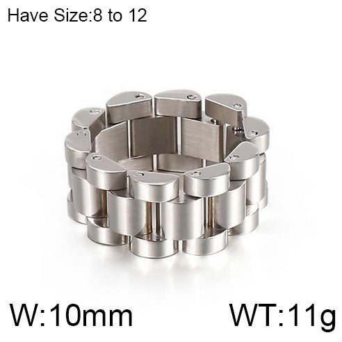Wholesale Titanium Steel Ring Personality Hip-hop Stainless Steel Simple Style Rings
