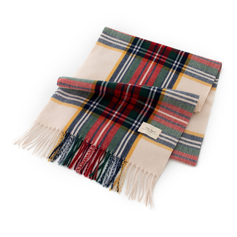 Wholesale Cashmere Feel Autumn/winter Christmas Plaid Scarf