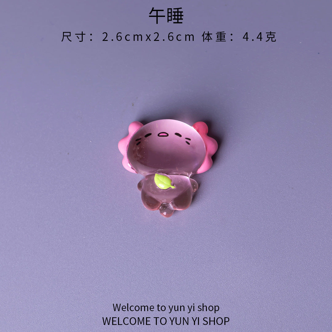 Wholesale Resin Cartoon Cute Transparent Hexagon Dragon Ornament Home Decor Gift Resale