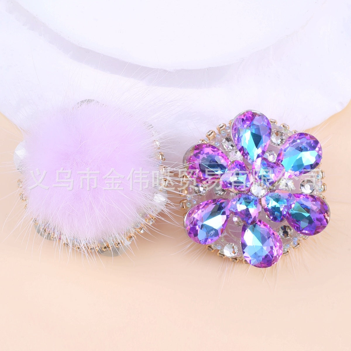 Wholesale Heavy Industry Rotating Zircon Six Leaf Clover Diamond Ball DIY Jewelry Accessories