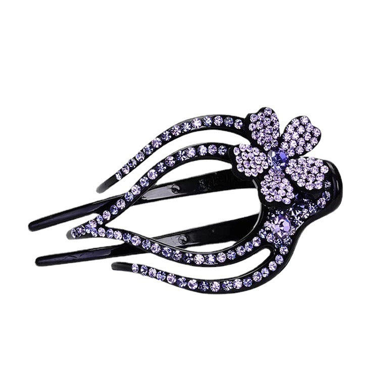 Wholesale Large Rhinestone Hair Clip with Three Teeth