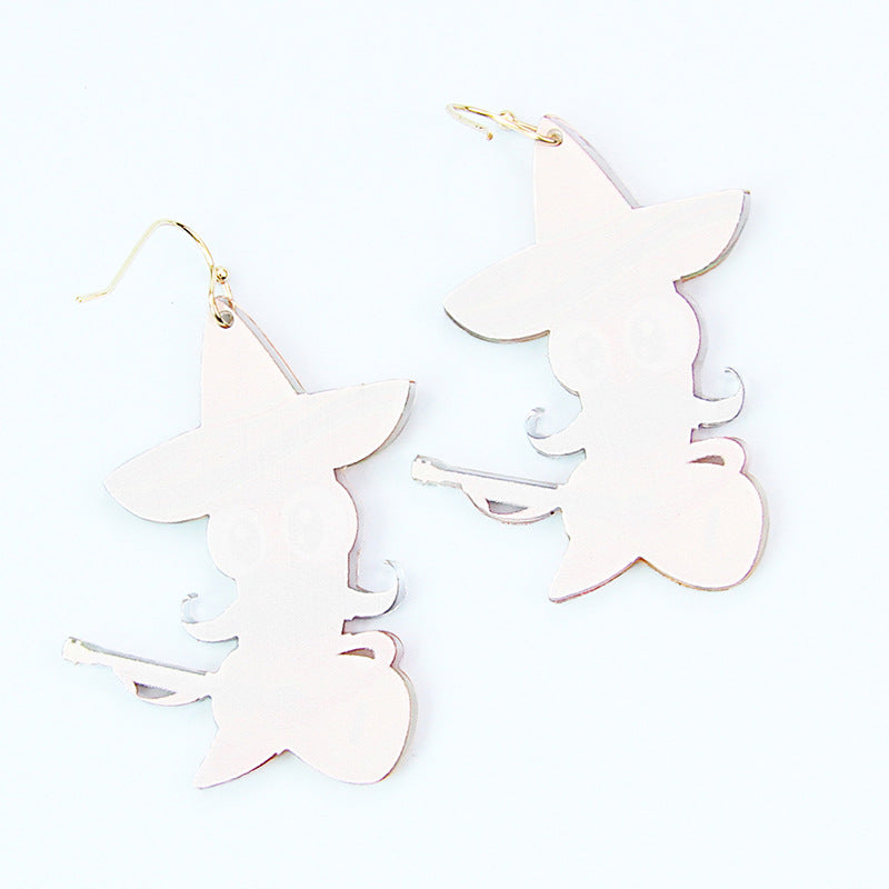 Wholesale two-dimensional hip hop Carnival chili Guitar Man Rock Western Denim acrylic earrings