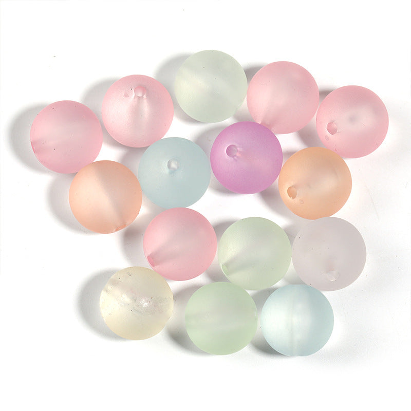 Wholesale 10pcs/pack  Keli transparent matte through-hole beads  Acrylic Beads